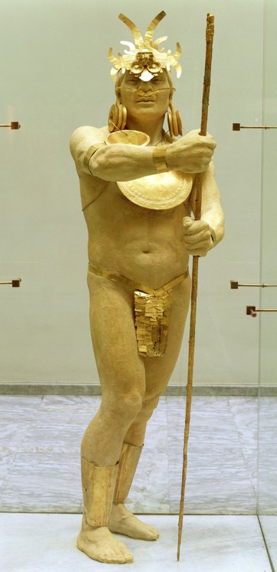 Warrior Wearing Gold Ornaments by Pre Columbian